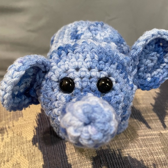 Handmade Ombré Crochet Elephant Plushie Gift/ House Decoration - Picture 4 of 12